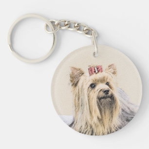Porte-clefs Yorkshire Terrier Peinture - Cute Original Chien A
