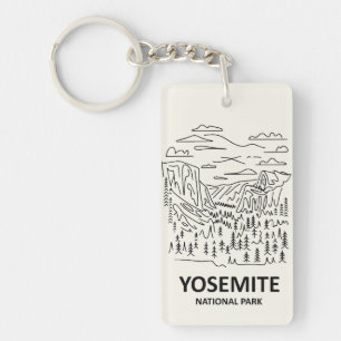Porte-clefs Yosemite National Park Line Art