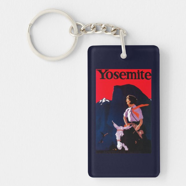 Porte-clefs Yosemite PosterYosemite vintage, CA (Devant)