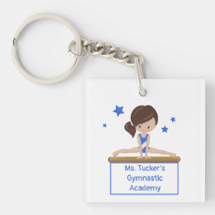 Porte-clefs Young Gymnast Academy Classe Texte Personnalisé