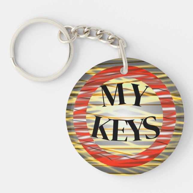 Porte-clefs Zany Creative Dramatic Bold Easy to Find My Keys (Devant)