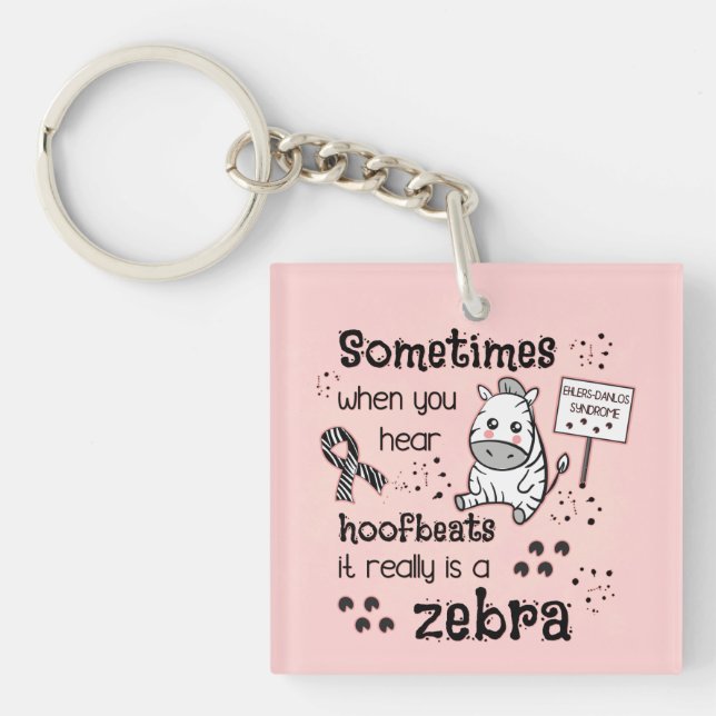 Porte-clefs Zebra awareness (Devant)