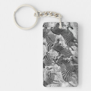 Porte-clefs Zebras running