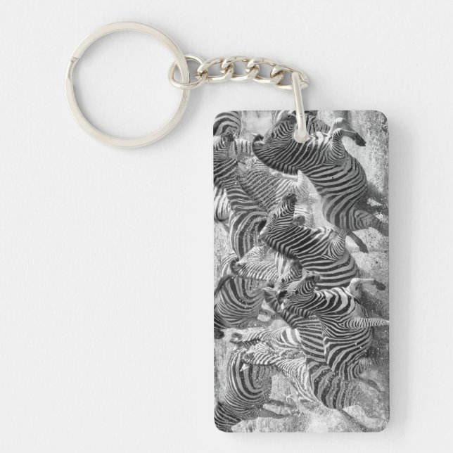 Porte-clefs Zebras running (Devant)