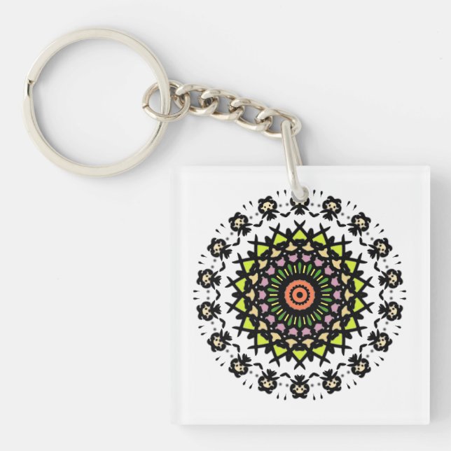Porte-clefs Zen tribal cybernétique (Devant)