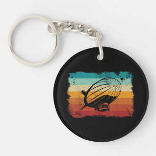 Porte-clefs Zeppelin Vintage rétro Dirigible Aéronef Zepplin L