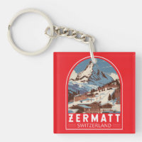 Zermatt Suisse Illustration Voyage Art Retro