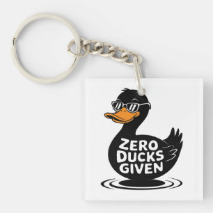 Porte-clefs Zéro Canard Donné - Design de canard drôle et cool