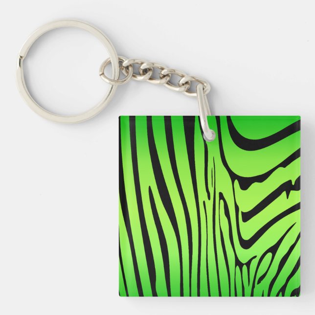 Porte-clefs Zesty Zebra Green (Devant)