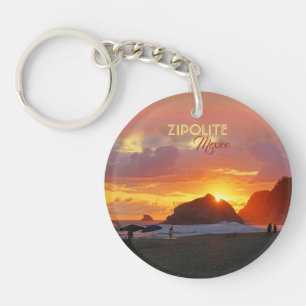 Porte-clefs Zipolite au coucher du soleil / Mexique