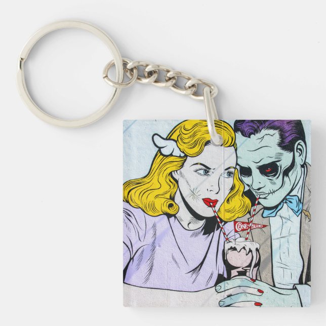 Porte-clefs zombie coup d'amour (Devant)
