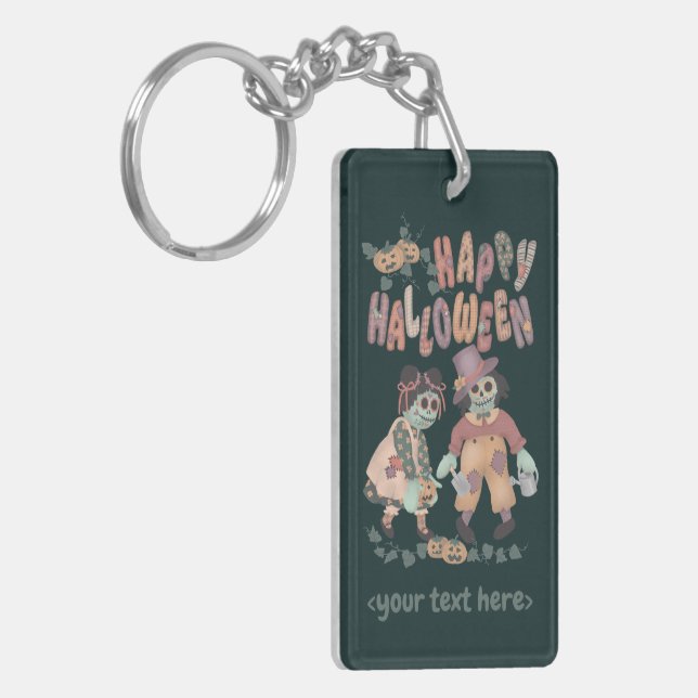 Porte-clefs Zombies Poupées de chiffon Halloween (2) - (Devant gauche)