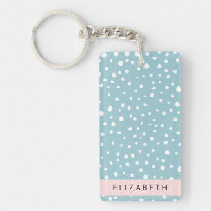 Porte-clefs Zones Dalmatiennes Bleues, Points Dalmatiens, Votr