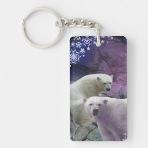 Porte-clefs Zoo d'Indianapolis Polar Ours Snowflakes