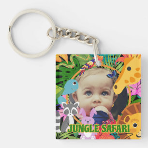 Porte-clefs Zoo Wild Animal Jungle Safari Anniversaire de enfa