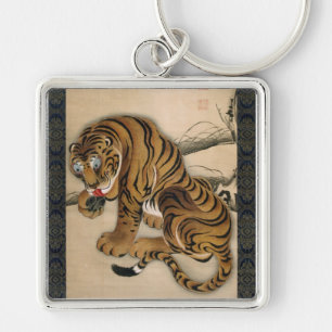 Porte-clés 虎 図, 若 冲 Tiger, Jakuchu