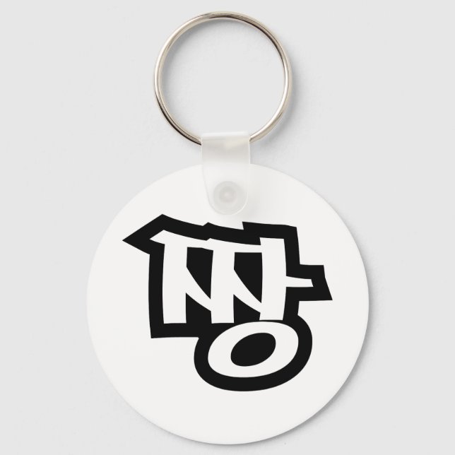 Porte-clés 짱 JJANG - Le MEILLEUR ~ Langue Hangul Slang Coréen (Recto)