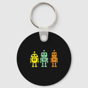 Porte-clés 01 10 11 robot drôle code binaire robots 01 10 11