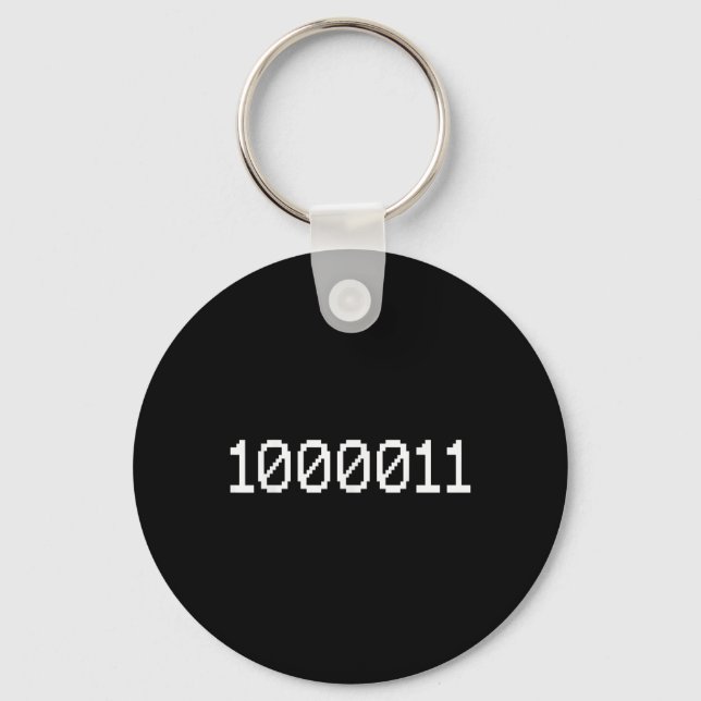 Porte-clés 1000011 Code Binaire Pour 67 Drôle Tech Meme Calcu (Recto)