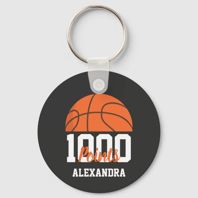 Porte-clés 1000 Career Points Scorer Basketball Player Team (Recto)