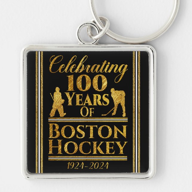 Porte-clés 100 Ans De Hockey À Boston (Devant)