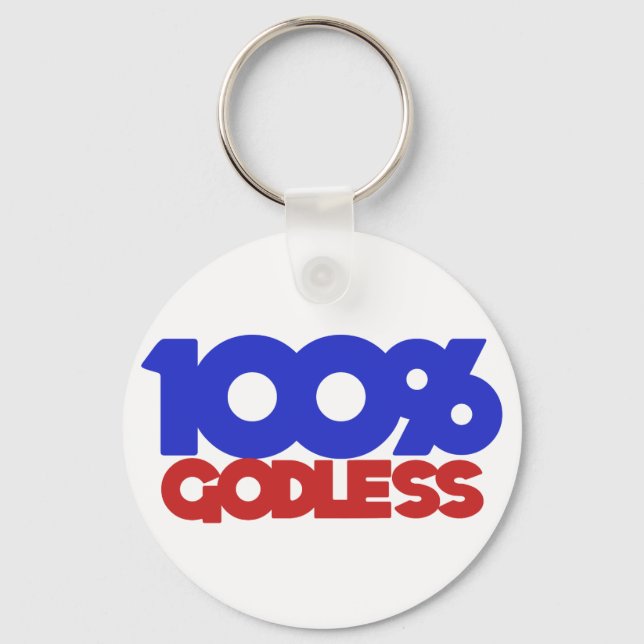 Porte-clés 100% athée sans dieu (Recto)