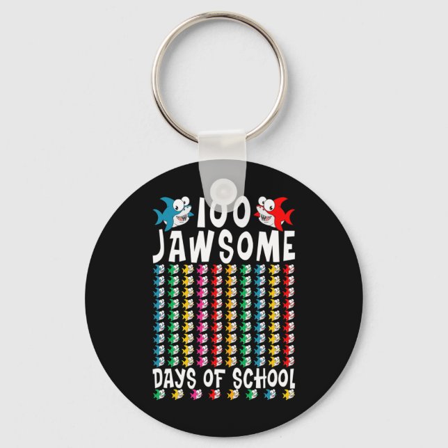 Porte-clés 100 Jawsome Days of School Shark 100th Day of Scho (Recto)