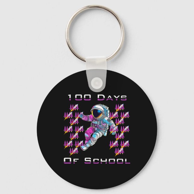 Porte-clés 100 jours d'astronautes scolaires et de l'espace R (Recto)