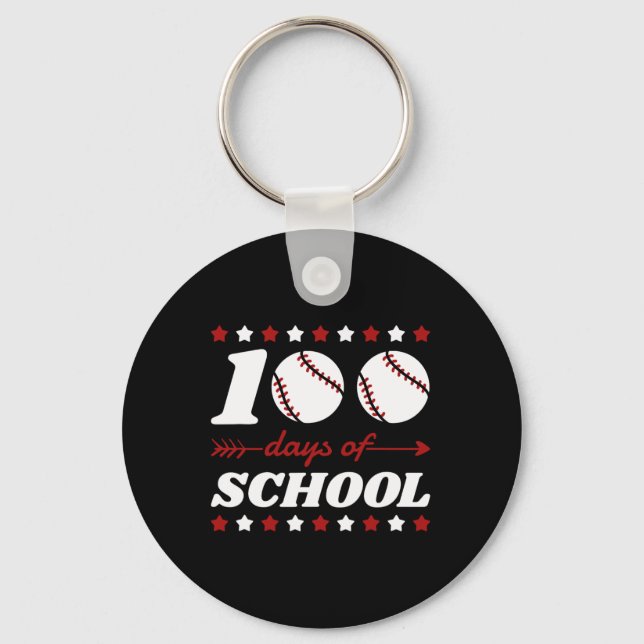 Porte-clés 100 Jours De Baseball Scolaire (Recto)
