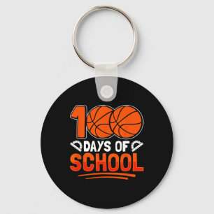 Porte-clés 100 Jours De Basketball Scolaire Pour Les Étudiant