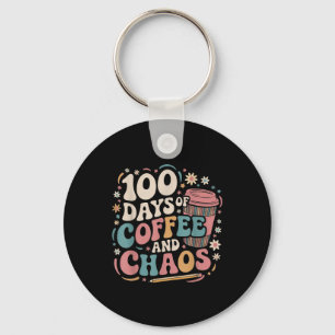 Porte-clés 100 Jours De Café Chaos Chemise 100E Jour De