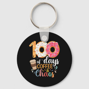 Porte-clés 100 Jours De Café Et Chaos Professeur 100ème Jour