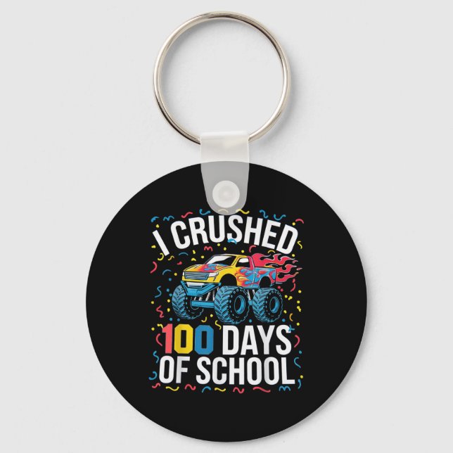 Porte-clés 100 Jours De Camion Monster À L'École 100E Jour De (Recto)