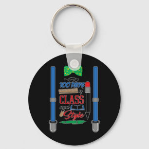 Porte-clés 100 jours de classe et de style - garçons 100e jou
