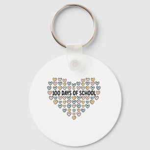 Porte-clés 💖 100 jours de conception cardiaque à l'école