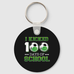 Porte-clés 100 Jours De Football Scolaire Portant Un Masque V