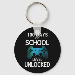 Porte-clés 100 Jours De Jeux Vidéo De Gamer École Niveau Déve