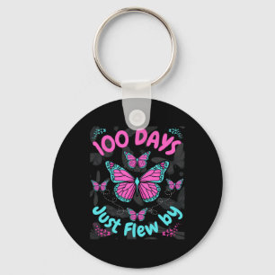 Porte-clés 100 Jours de l'école Filles papillon 100 Jours Jus