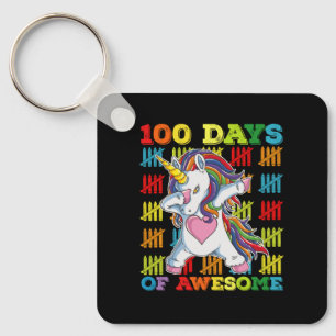 Porte-clés 100 Jours De Licorne Incroyable 100ème Jour D'écol