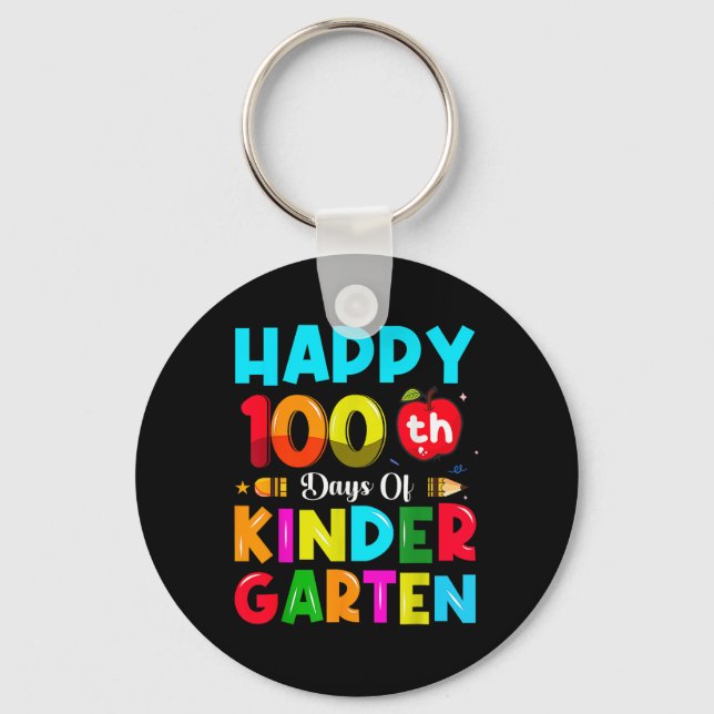 Porte-clés 100 Jours De Maternelle 100E Jour D'École (Recto)
