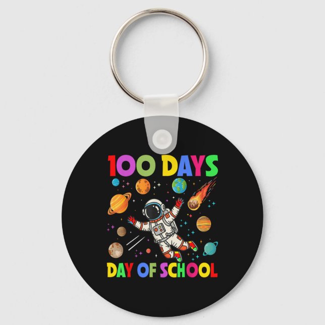 Porte-clés 100 Jours D'École Astronaut Spatial 100E Jour (Recto)