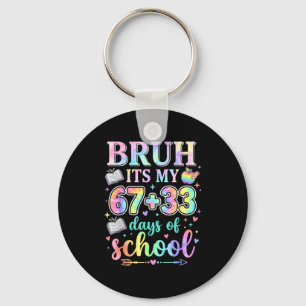 Porte-clés 100 Jours D'école Bruh C'est Mes 67 33 Jours D'éco