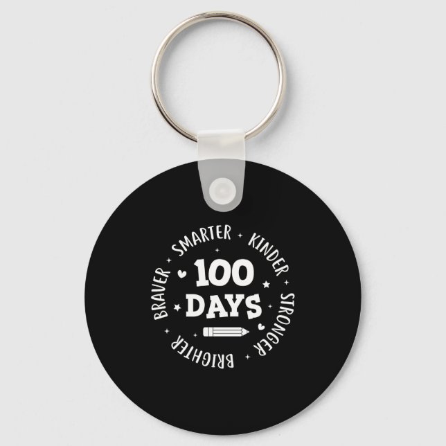 Porte-clés 100 jours d'école Enseignant 100e jour d'école Sma (Recto)