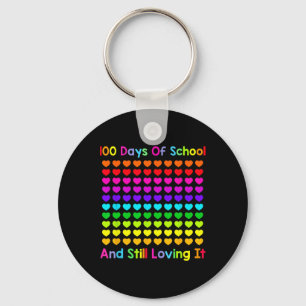 Porte-clés 100 Jours D'École Et Toujours Aimer Il Coeur