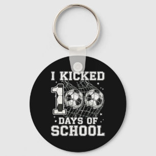 Porte-clés 100 jours d'école j'ai botté le ballon 100ème jour