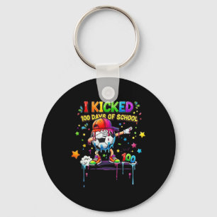 Porte-clés 100 Jours D'école Soccer Drip Enfants Garçons Drôl