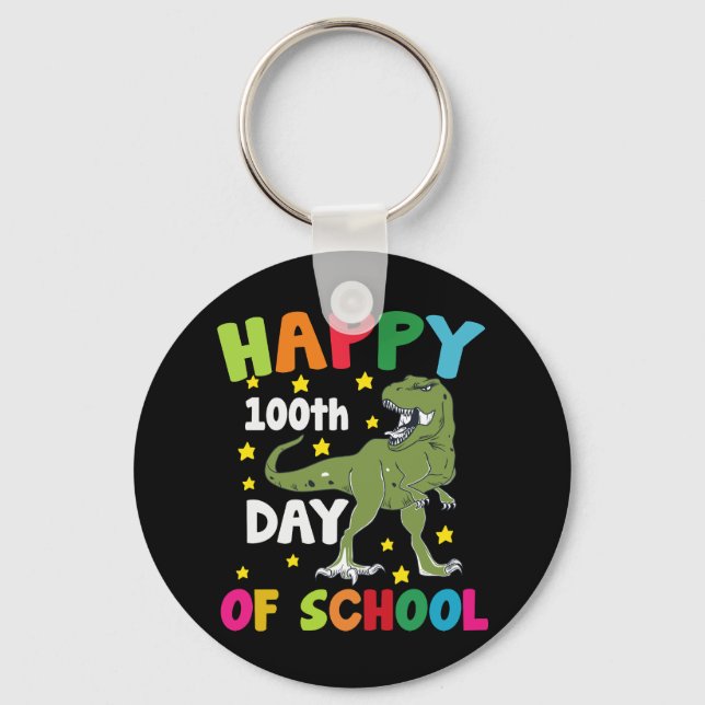 Porte-clés 100 jours d'école Trex 100e jour d'école  (Recto)