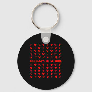 Porte-clés 100 Jours D'École Valentine Coeur Amour 100E Jour