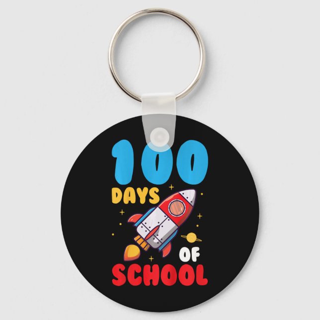 Porte-clés 100 Jours D'Enfants Scolaires 100E Jour D'École (Recto)