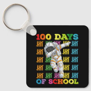 Porte-clés 100 Jours D'Enseignant D'Astronaut Scolaire